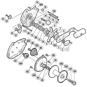 シマノ（SHIMANO） パーツ：00 スーパー小船 C3000 A-RB リテーナ固定ボルト（部品No.001）