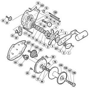 シマノ（SHIMANO） パーツ：00 スーパー小船 C3000 リテーナ固定ボルト（部品No.001）