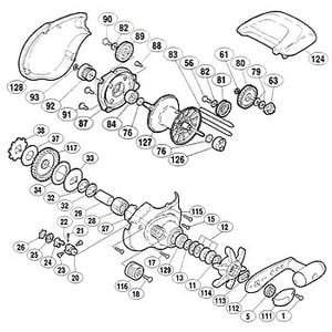 シマノ（SHIMANO） パーツ：97 スーパー小船 400 サラバネ（DB-8L）（部品No.012）