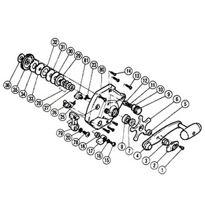 シマノ（SHIMANO） パーツ：チタノス スーパー船 ES3000 ハンドル受ケ（部品No.005）