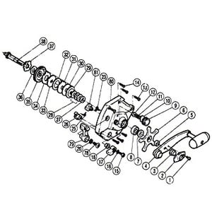 シマノ（SHIMANO） パーツ：チタノス スーパー船 ES5000 スプールドラグツマミ（部品No.009）