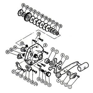 シマノ（SHIMANO） パーツ：チタノス・タナトル小船 GT-3000 ハンドル受ケ（部品No.005）