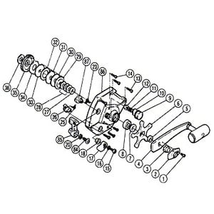 シマノ（SHIMANO） パーツ：チタノス・タナトル小船 EX-4000 本体A（部品No.086）