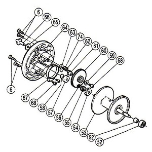 シマノ（SHIMANO） パーツ：チタノス船 GT-2000 スプール座金（部品No.092）