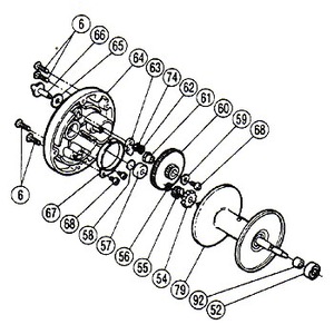 シマノ（SHIMANO） パーツ：チタノス船 GT-3000 クリックボタン座金B（部品No.074）