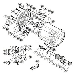 シマノ（SHIMANO） パーツ：ティアグラ 80WA A-RB ロックピンホルダー No067