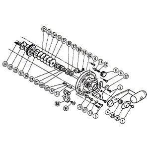 シマノ（SHIMANO） パーツ：チタノス船 GT-3000 メインギヤ軸（部品No.030）