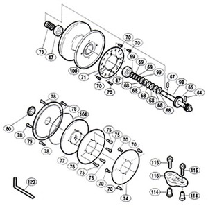 シマノ（SHIMANO） パーツ：ティアグラ 20 ロッドクランプナット 付属品 No114