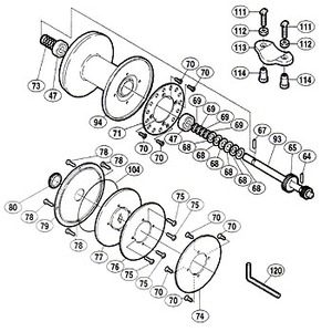 シマノ（SHIMANO） パーツ：ティアグラ 30WLRS ピニオンギヤ軸 No093