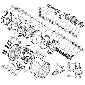 シマノ（SHIMANO） パーツ：ティアグラ 50WLRS A-RB リールレンチ 付属品 No131