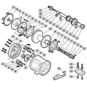 シマノ（SHIMANO） パーツ：ティアグラ 50WLRS スプール軸ピン A No083