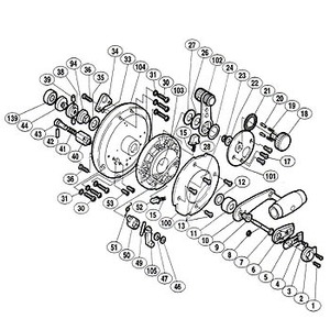 シマノ（SHIMANO） パーツ：ティアグラ 80W A-RB リテーナ固定ボルト No003