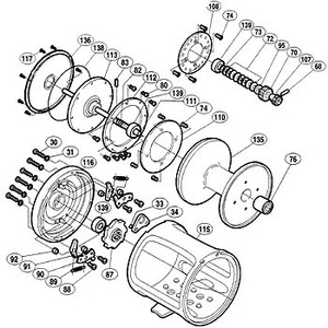 シマノ（SHIMANO） パーツ：ティアグラ 80W A-RB 防水カバー固定ボルト No117