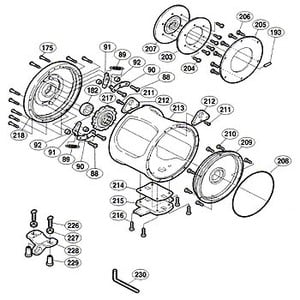 シマノ（SHIMANO） パーツ：ティアグラ 130 防水カバー固定ボルト No210