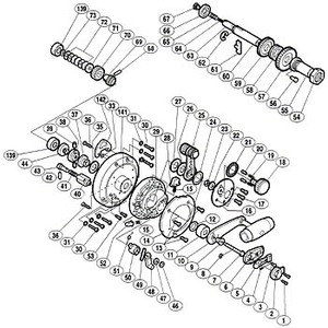 シマノ（SHIMANO） パーツ：デジタナSLS ティアグラ 50W A-RB ハンドル組（部品No.010）