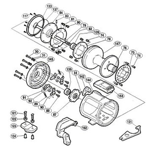 シマノ（SHIMANO） パーツ：デジタナSLS ティアグラ 50W A-RB ロッドクランプボルト 付属品 No.121