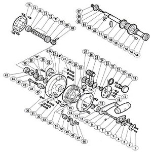 シマノ（SHIMANO） パーツ：デジタナSLS ティアグラ 50W ハンドル固定ボルト（部品No.009）