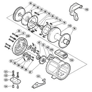 シマノ（SHIMANO） パーツ：デジタナSLS ティアグラ 50W スプール軸ピン（A）（部品No.083）