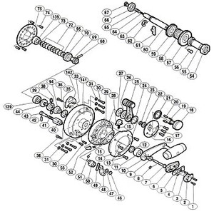 シマノ（SHIMANO） パーツ：デジタナSLS ティアグラ 50WLRS A-RB リテーナ固定ボルト（部品No.003）