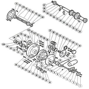 シマノ（SHIMANO） パーツ：デジタナSLS ティアグラ 50WLRS A-RB クリックレバー座金 A 部品No.047