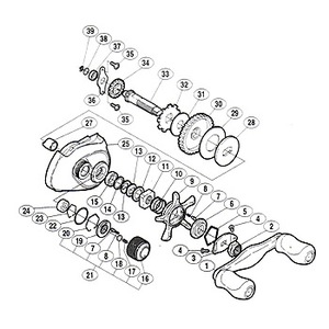 シマノ（SHIMANO） パーツ：アンタレス AR A-RB ハンドル組 No001