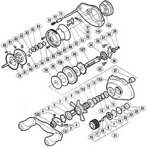 シマノ（SHIMANO） パーツ：アンタレス AR 左 A-RB ハンドル組 No121