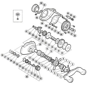 シマノ（SHIMANO） パーツ：スコーピオン アンタレス スプールドラグツマミ音出シピン No007