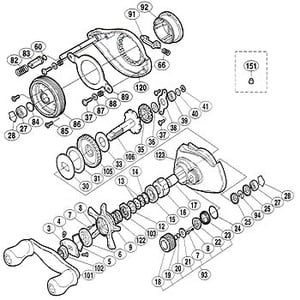 シマノ（SHIMANO） パーツ：スコーピオン アンタレスL メインギヤ軸固定板 No038