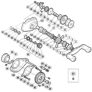 シマノ（SHIMANO） パーツ：アンタレス バージョン2 A-RB メインギヤ座金 C No013