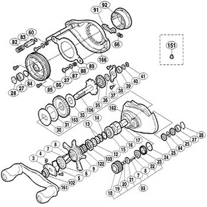 シマノ（SHIMANO） パーツ：アンタレス 5 左 スタードラグ No009