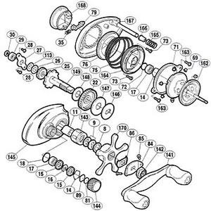 シマノ（SHIMANO） パーツ：スコーピオン メタニウム Mg メインギヤ軸固定板 No027