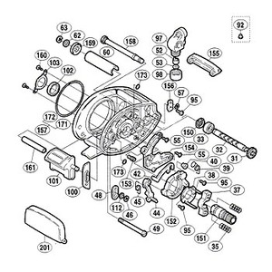 シマノ（SHIMANO） パーツ：スコーピオン メタニウム Mg クラッチツメ No044