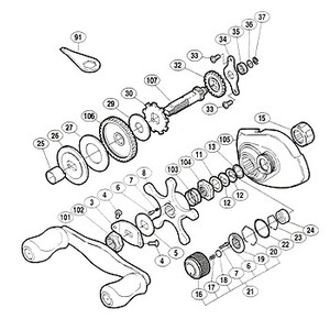 シマノ（SHIMANO） パーツ：05 メタニウム XT 左 A-RB 音出シピン No006