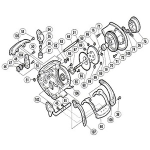 シマノ（SHIMANO） パーツ：03スコーピオン クイックファイヤー 左 A-RB クロスギヤピン No055