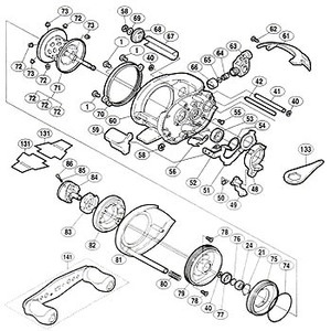 シマノ（SHIMANO） パーツ：04 スコーピオンMg 1000 A-RB クロスギヤピン No064