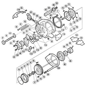 シマノ（SHIMANO） パーツ：04 スコーピオンMg 1001 A-RB サムレスト固定ボルト No062