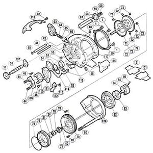 シマノ（SHIMANO） パーツ：04 スコーピオンMg 1001 A-RB ブレーキカラー グレー 付属品 No132