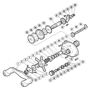 シマノ（SHIMANO） パーツ：00 スコーピオン 1001 リテーナーハンドル固定ボルト No004