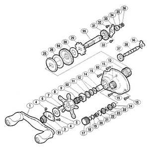 シマノ（SHIMANO） パーツ：00 スコーピオン 1001 本体A固定ボルト No015