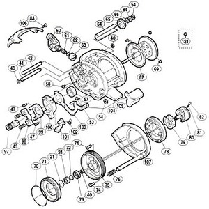 シマノ（SHIMANO） パーツ：00 スコーピオン 1001 E形止メ輪2 No054