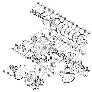 シマノ（SHIMANO） パーツ：海魂 4000T クラッチ切換エレバー固定ボルト（部品No.026）