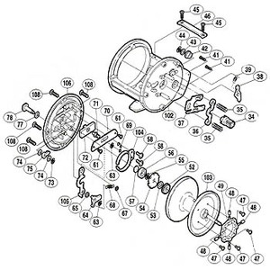 シマノ（SHIMANO） パーツ：海魂 EV 3000 A-RB スプール組（部品No.103）