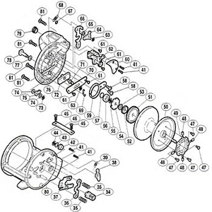 シマノ（SHIMANO） パーツ：海魂 EV 3000T A-RB クリックボタン座金（A）（部品No.077）