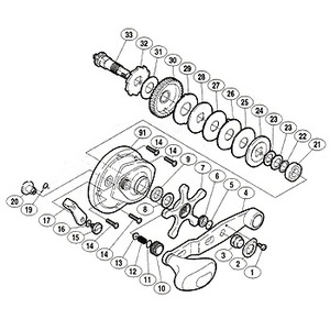 シマノ（SHIMANO） パーツ：海魂 EV 4000T A-RB クラッチカム（部品No.020）