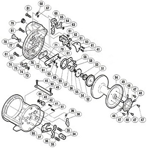 シマノ（SHIMANO） パーツ：海魂 EV 4000T A-RB 固定ボルト（A）（部品No.041）