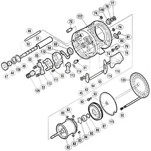 シマノ（SHIMANO） パーツ：04 カルカッタ コンクエスト 51S 座金 No049