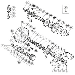 シマノ（SHIMANO） パーツ：01 カルカッタ コンクエスト 100 0リング 直径4×直径6 No023