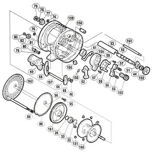 シマノ（SHIMANO） パーツ：01 カルカッタ コンクエスト 100 クラッチヨークバネ No055