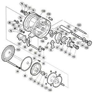 シマノ（SHIMANO） パーツ：01 カルカッタ コンクエスト 100 クラッチヨーク No056