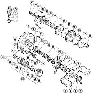 シマノ（SHIMANO） パーツ：00 カルカッタ コンクエスト 200 スタードラグベアリング座金 No014